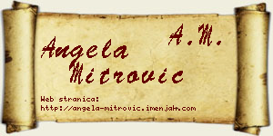 Angela Mitrović vizit kartica